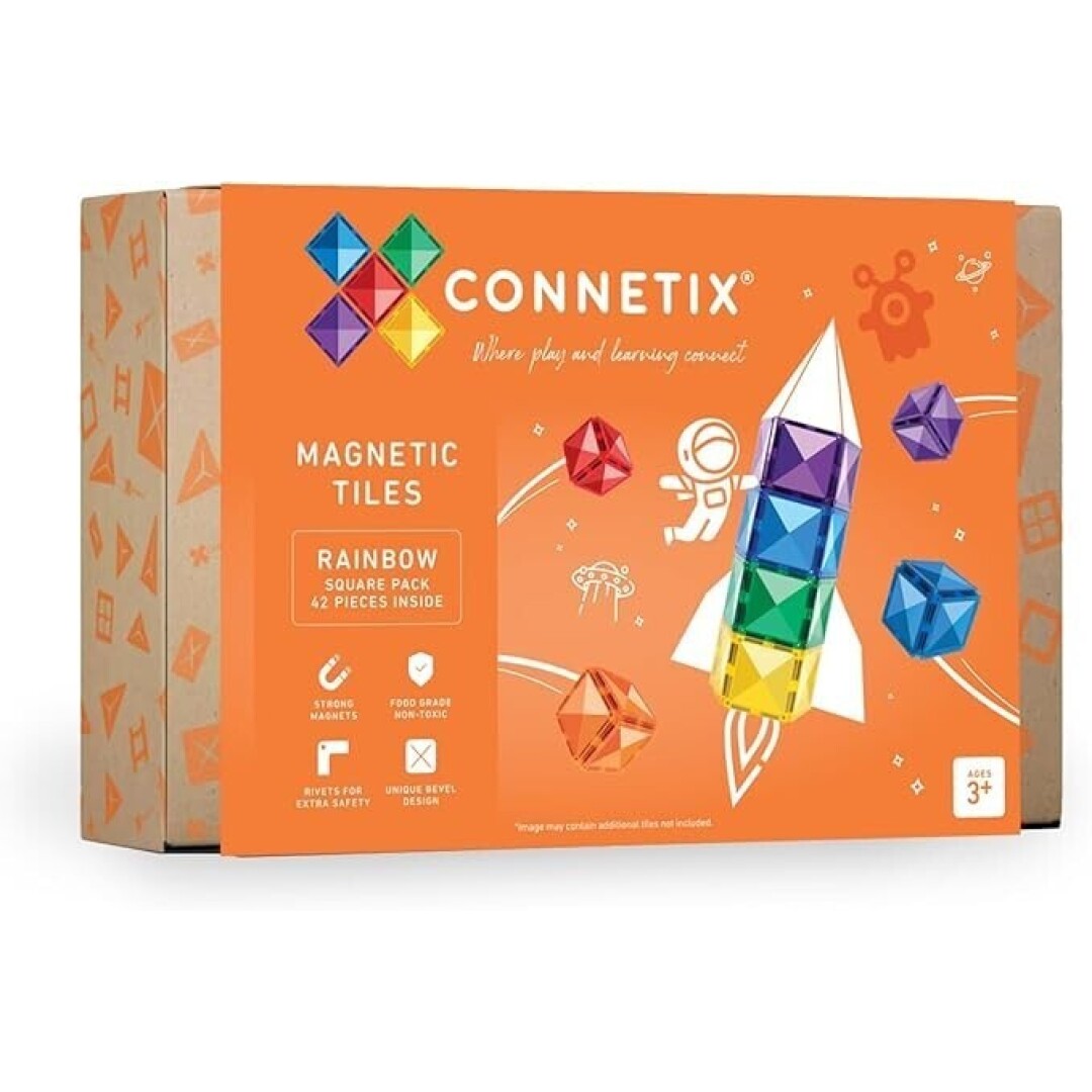 Rainbow Square Pack 42 pc - Connetix