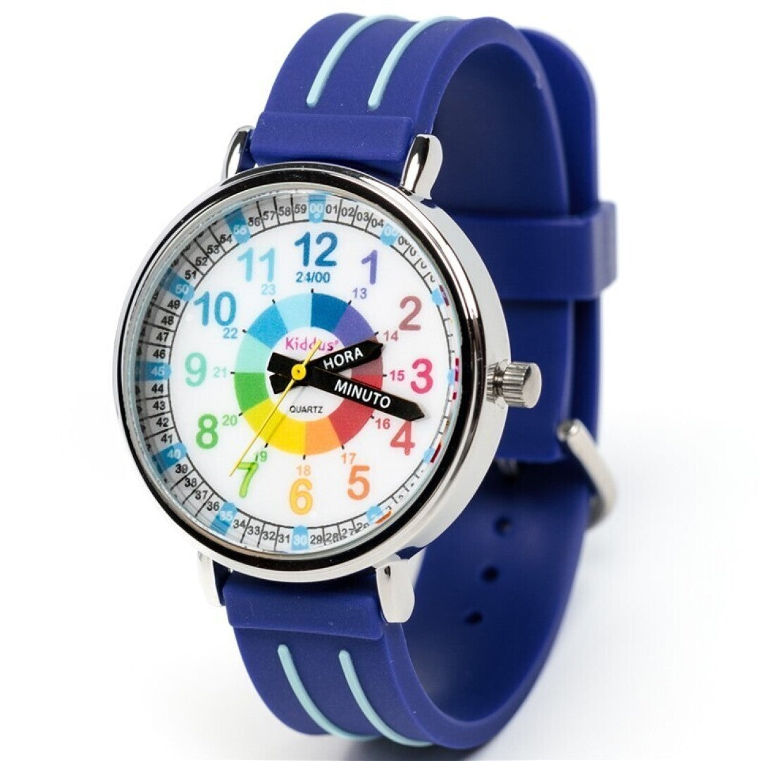 Reloj aprendizaje silicona azul -  Kiddus