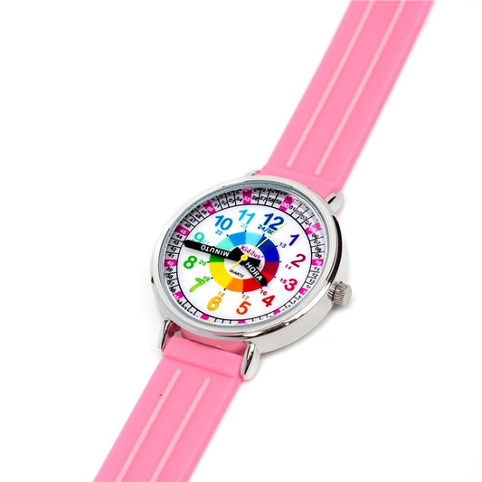 Reloj aprendizaje silicona rosa -  Kiddus