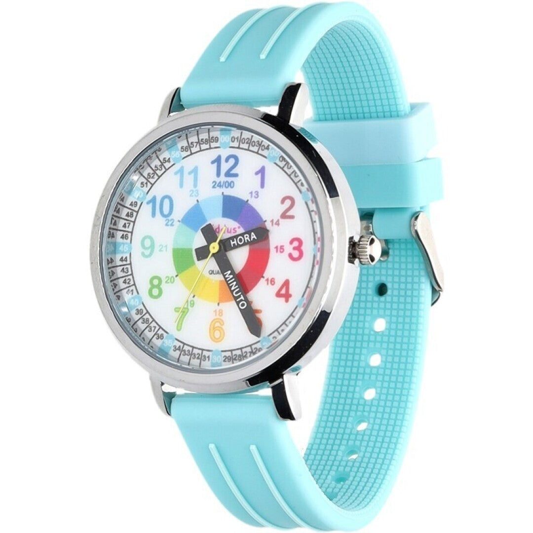 Reloj aprendizaje silicona turquesa -  Kiddus