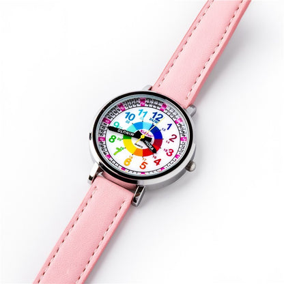 Reloj aprendizaje polipiel rosa -  Kiddus