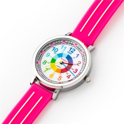 Reloj aprendizaje sin texto silicona rosa -  Kiddus