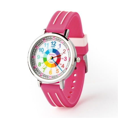 Reloj aprendizaje sin texto silicona rosa -  Kiddus