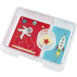 Caja almuerzo snack 3C surf blue cohetes - Yumbox