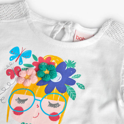 Camiseta muñeca flores Boboli