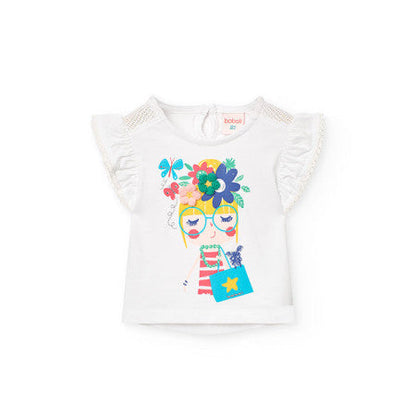Camiseta muñeca flores Boboli