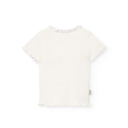 Camiseta punto básica blanca Boboli