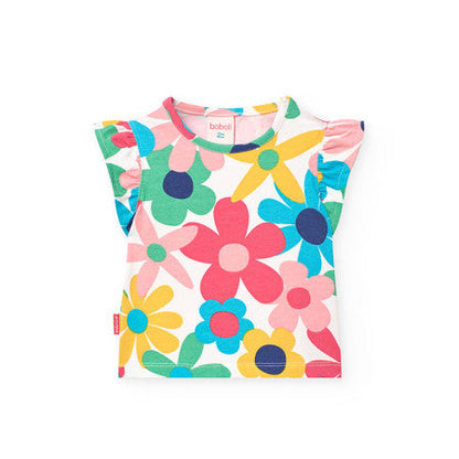 Camiseta punto estampada flores Boboli