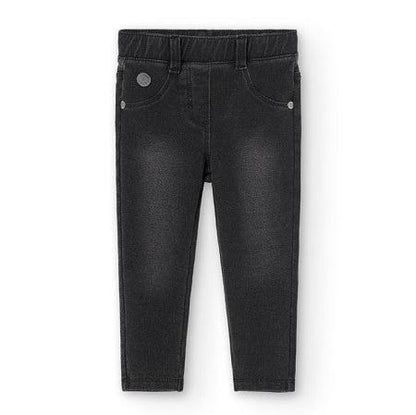 Pantalón denim black básico niña - Boboli