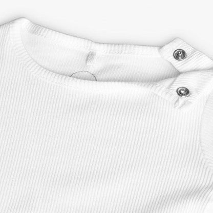 Camiseta punto canalé blanca Boboli