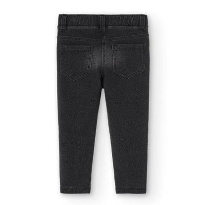 Pantalón denim black básico niña - Boboli