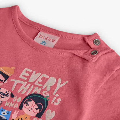 Camiseta niña corazones rosa - Boboli
