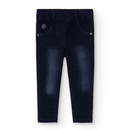 Pantalón denim dark blue niña - Boboli
