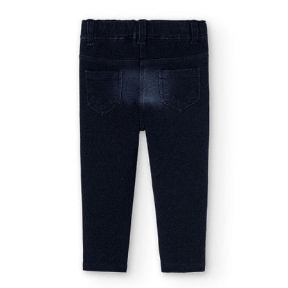 Pantalón denim dark blue niña - Boboli