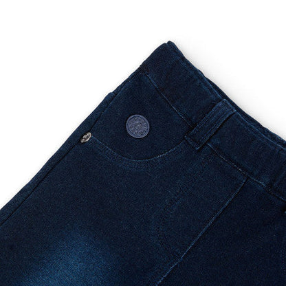Pantalón denim dark blue niña - Boboli