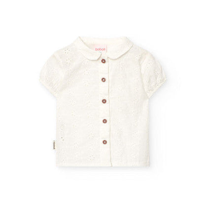 Camisa popelín niña con bordado - Boboli