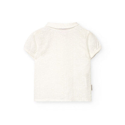 Camisa popelín niña con bordado - Boboli