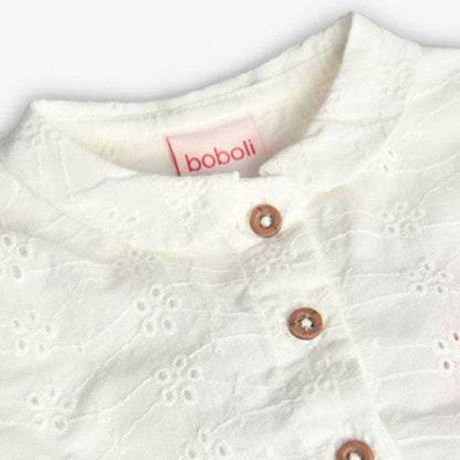 Camisa popelín niña con bordado - Boboli