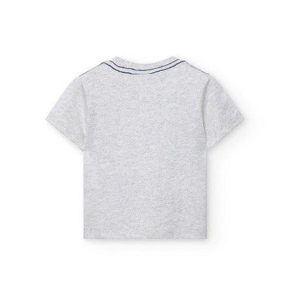 Camiseta niño letras gris - Boboli