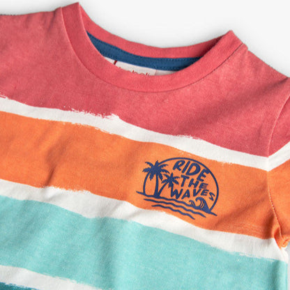 Camiseta multicolor Ride the waves niño - Boboli