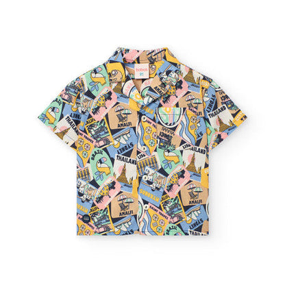 Camisa popelín niño estampada - Boboli