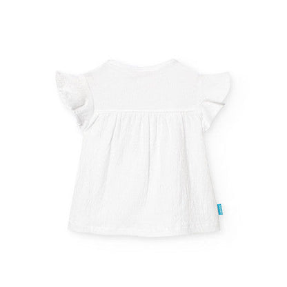 Camiseta flores bordadas Boboli