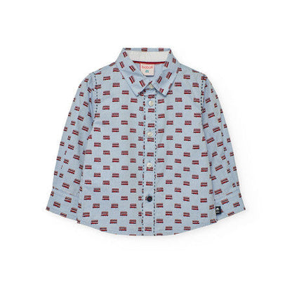 Camisa niño estampada bus Londres - Boboli
