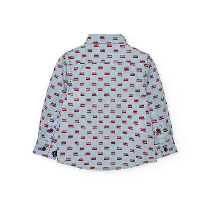 Camisa niño estampada bus Londres - Boboli