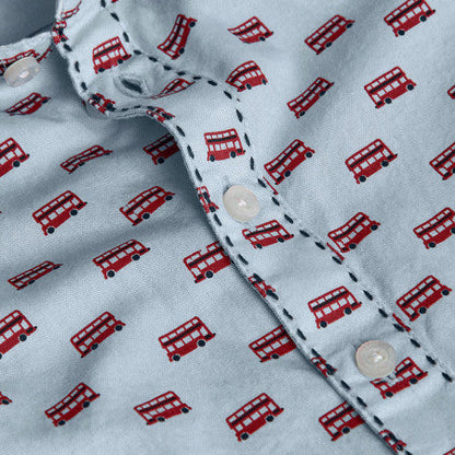 Camisa niño estampada bus Londres - Boboli