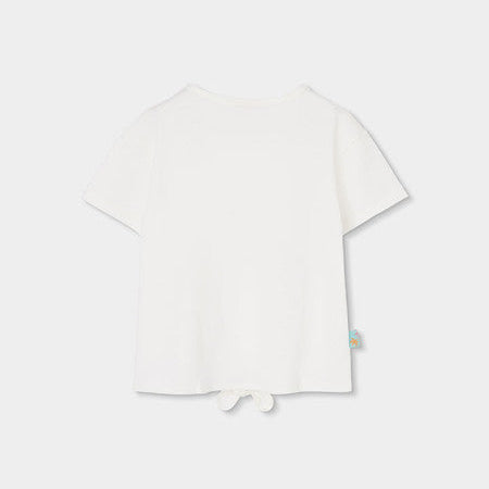Camiseta niña algodón blanca estampado sol - Boboli