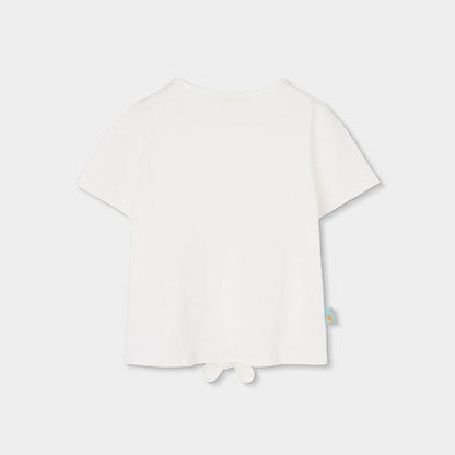 Camiseta niña algodón blanca estampado sol - Boboli