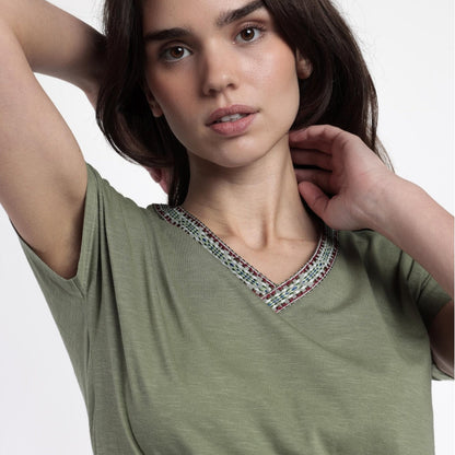 Camiseta Manga Caída Mexico verde - Admas