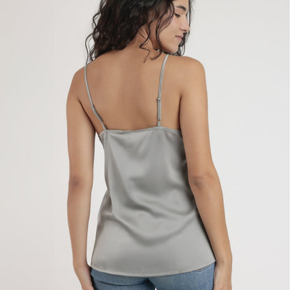 Camiseta perla tirante puntilla escote - Admas