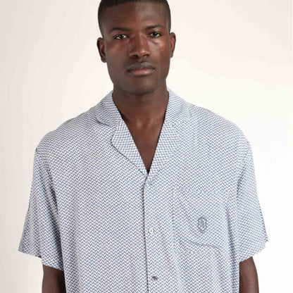 Pijama abierto Manga Corta azul - Admas