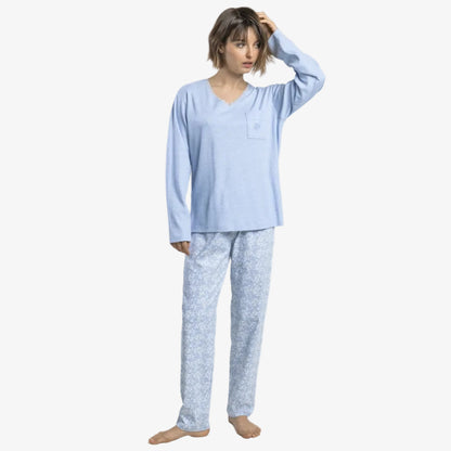 Pijama Mujer Classic Edition Celeste – Admas