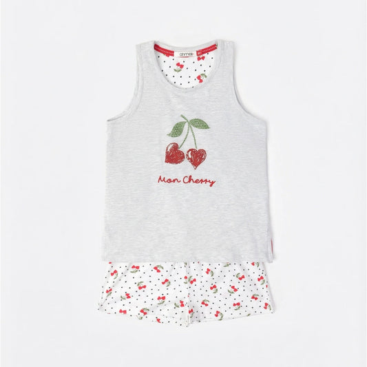 Pijama Sin mangas Cherries para Niña - Admas