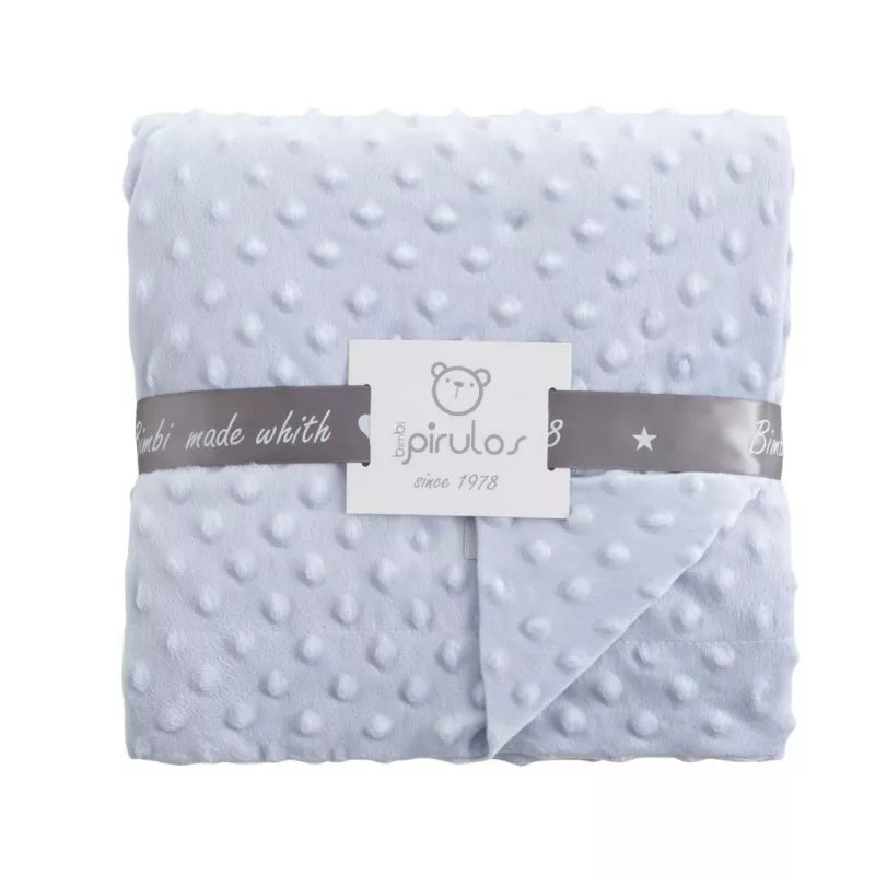 Manta Microfibra Dots Azul - Bimbidreams