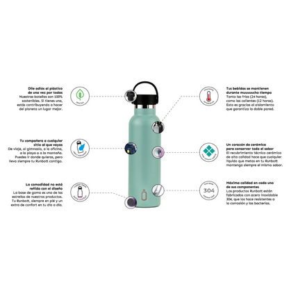 Botella Runbott Rosa empolvado 600ml