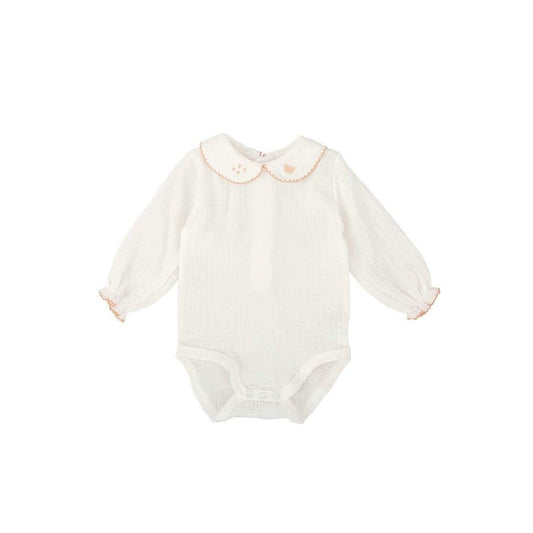 Body blanco cuello bebé Duna - Babidu