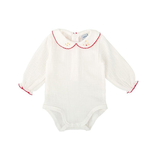 Body blanco cuello bebé Laponia - Babidu