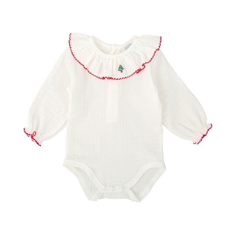 Body blanco cuello volante Laponia - Babidu