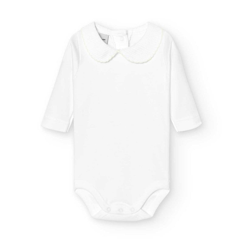 Body unisex cuello polo piqué beige - Babidu