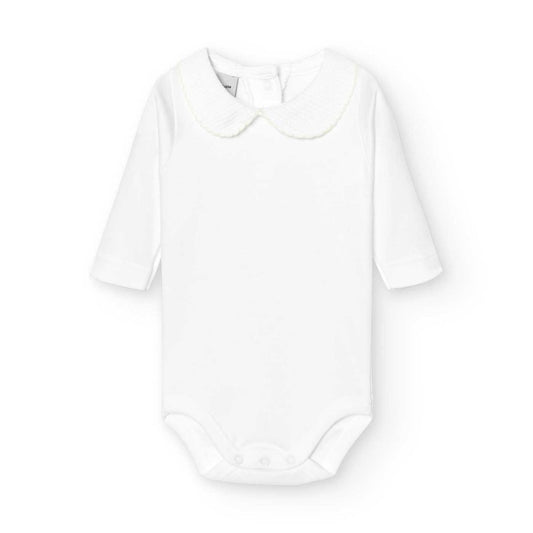 Body unisex cuello polo piqué beige - Babidu
