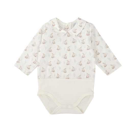 Body blanco cuello bebé Liebre - Babidu