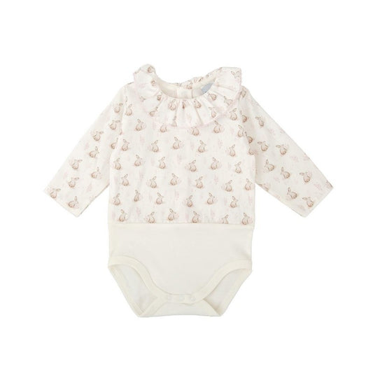 Body blanco cuello volante Liebre - Babidu
