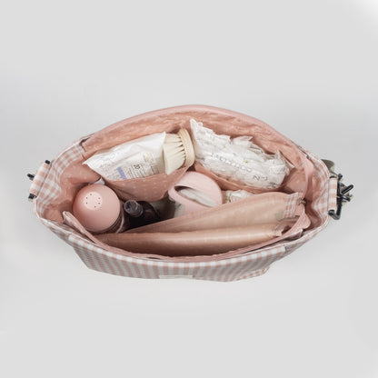 Bolsa canastilla I Love Vichy rosa - Walking Mum