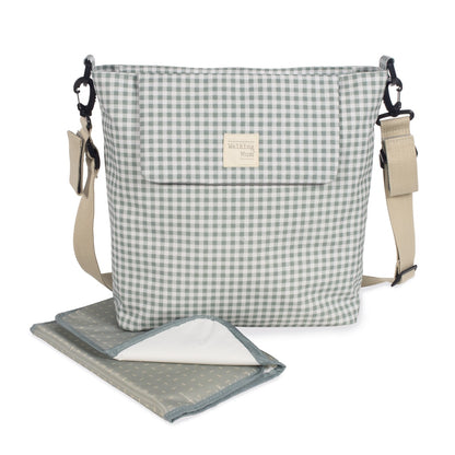 Bolsa canastilla I Love Vichy Verde - Walking Mum