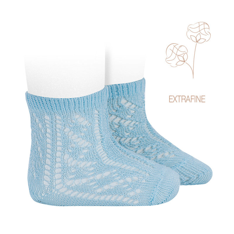 Calcetines Azul bebé perlé con calado extrafino - Cóndor