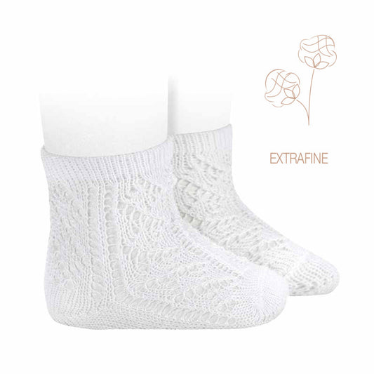 Calcetines Blanco perlé con calado extrafino - Cóndor