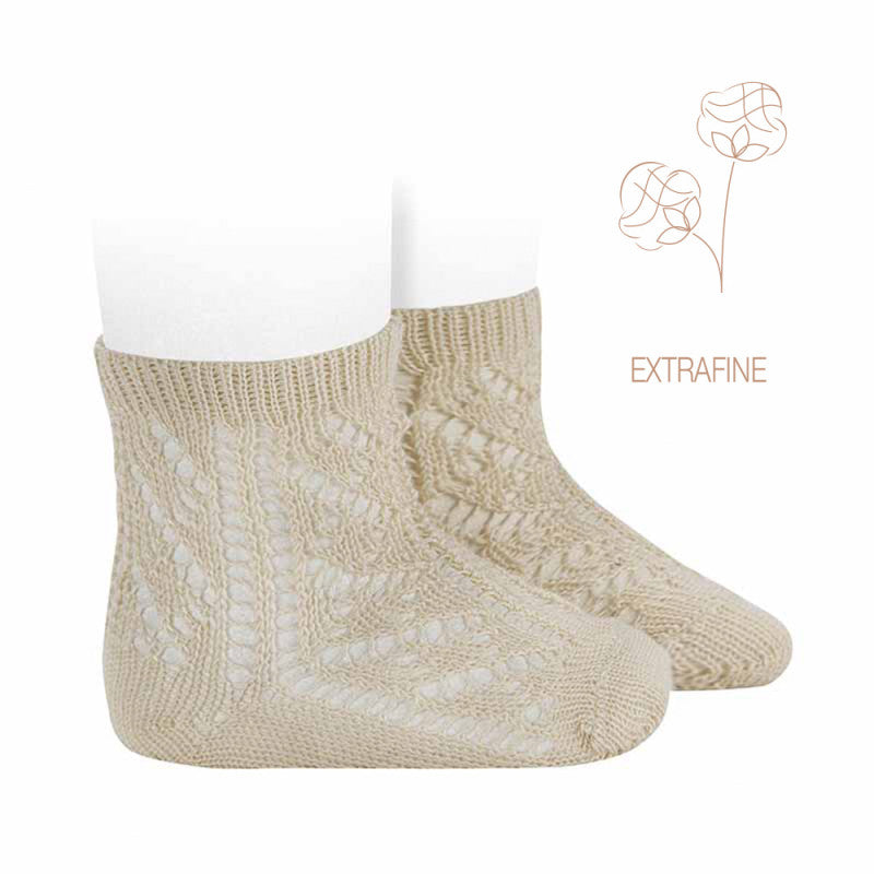 Calcetines Lino perlé con calado extrafino - Cóndor